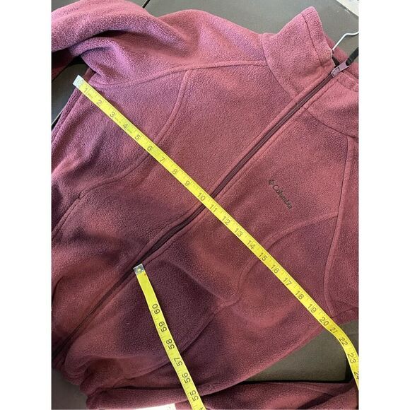 Columbia Purple Fleece Full Zip Jacket Cinch Hem Ladies Size M - Picture 11 of 13